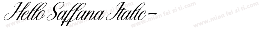 Hello Saffana Italic字体转换